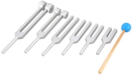 6 Stks/set Aluminium 128Hz-4096Hz Stemvork Kit Healing Geluid Trillingen