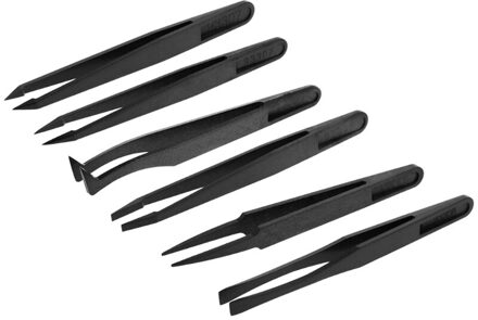 6 Stks/set Anti-Statische Elektronische Pincet Kit Esd Plastic Pincet Pcb Reparatie Tool C7AD