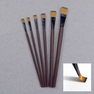 6 Stks/set Aquarel Borstel Nylon Haar Tekening Kunst Levert Kunstenaar Kwast Olie Acryl Kwast Art Penselen