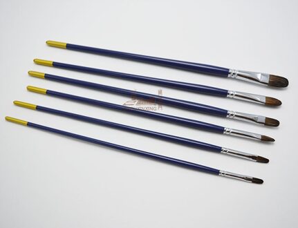 6 Stks/set Bloem Nertsen Tong Piek Acryl Verf Berk Staaf Olie Kwast Kunstenaars Professionele Kunst Levert