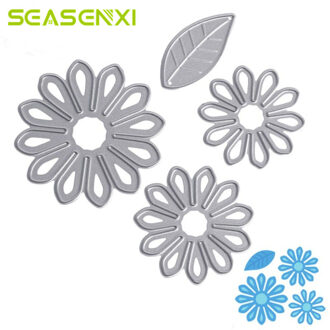 6 stks/set Bloemen Stansmessen Stencils Voor DIY Kerst Scrapbooking Fotoalbum Decoratieve Embossing Template Map Jaar
