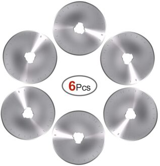 6 stks/set Circulaire Roterende Lederen Cutter 45mm Rotary Cutter Naaien Handwerk DIY Lederen Gereedschap Stof Cutter Papier Lederen Cutter 6stk