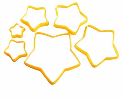 6 Stks/set Cookies Cutter Frame Fondant Koekjes Cakevorm Diy Ster Mallen Kerst Cookie Maker Cake Decorating Tool
