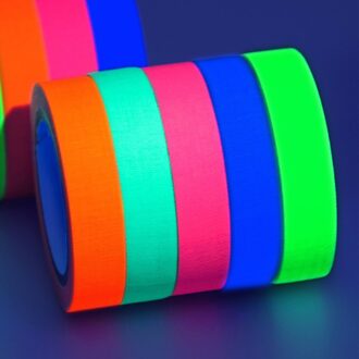 6 Stks/set Fluorescerende Tape Uv Blacklight Reactieve Glow In The Dark Tape Neon Gaffer Tape Veiligheidswaarschuwing Voor Home Decor blauw 5stk