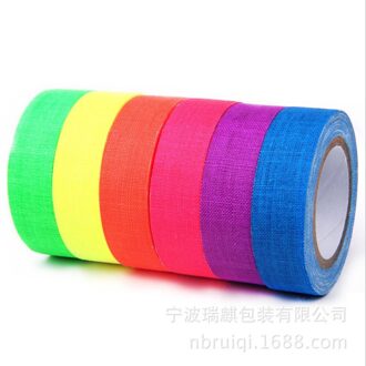 6 Stks/set Fluorescerende Tape Uv Blacklight Reactieve Glow In The Dark Tape Neon Gaffer Tape Veiligheidswaarschuwing Voor Home Decor blauw 6stk