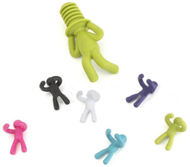 6 Stks/set Gewijd Wijn Glas Herkenner Siliconen Label Man Vormige Wijn Bril Marker Stickers Bar Accessoires