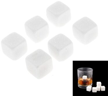 6 Stks/set Keramische Steen Ijsblokjes Chillers Whiskey Wijn Drank Dranken Levert DEC889