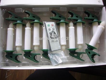 6 stks/set Kerstboom LED Kaarsen Lights Battery Operated voor Jaar Kerst Decoratie + Draadloze Afstandsbediening
