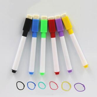 6 Stks/set Magnetische Whiteboard Pen Uitwisbare Droog White Board Markers Magneet Schoolbenodigdheden Briefpapier 6 kleur