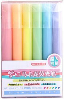 6 Stks/set Markeerstift Pastel Fluorescerende Marker Pennen Voor Journaling School Kantoorbenodigdheden