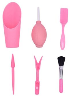 6 Stks/set Mini Tuingereedschap Succulent Planten Kit Transplantatie Gereedschap Plant Care Hand Transplanteren Tuinieren Tool Set roze