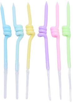 6 Stks/set Multi Kleur Cake Kaars Voor Verjaardag Cake Veilig Vlam Bruiloft Feestartikelen