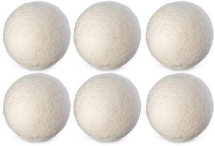 6 Stks/set Natuurlijke Herbruikbare Wasgoed Schoon Bal Praktische Thuis Wol Droger Ballen Wasserij Wasverzachter Alternatieve Accessoires
