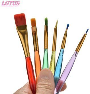 6 Stks/set Nylon Haar Verf Pen Set Kunstenaar Aquarel Olie Borstels Schilderen Leveringen