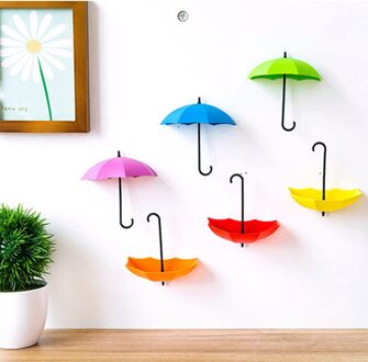 6 Stks/set Paraplu Muur Haak Mooie Paraplu Wall Mount Sleutelhanger Muur Haak Hanger Organizer Duurzaam Sleutelhanger #30