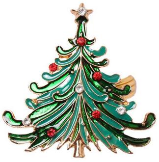 6 Stks/set Prachtige Kerstboom Servetringen Decoratieve Servet Houder Gesp Craft Voor Kerst Tafel Decor Desk Decoratie A 6stk