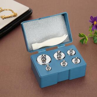 6 Stks/set Precision Kalibratiegewichten Gram Kalibratie Sieraden Schalen Keuken Nauwkeurige Meetinstrumenten 100G 50G 20G 10G 5G