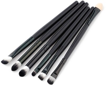 6 Stks/set Professionele Make-Up Kwasten Set Oogschaduw Brush Blending Eyeliner Wimper Wenkbrauw Borstel Voor Make-Up Tool