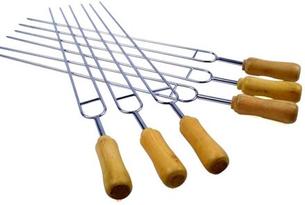 6 Stks/set Roestvrij Staal Vork Camping Eettafel Barbecue Bbq Tool Set Outdoor Reizen