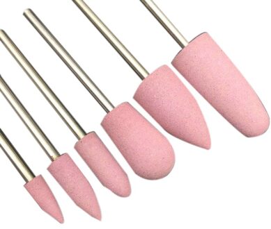6 Stks/set Rubber Silicon Nail Boor Frees Voor Manicure Bit Flexibele Polijstmachine Machine Elektrische Nagelvijl Art Gereedschap