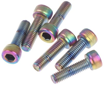 6 Stks/set Rvs Fiets Stuurpen Schroef M5 * 18Mm Bike Fixed Gear Stuurpen Riser Bouten