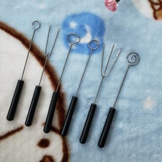 6 Stks/set Rvs Tool Onregelmatige Accessoires Dompelen Pralines Taart Decoratie Diy Bakvormen Thuis Chocolade Vork Keuken