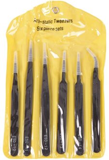 6 stks/set Security Antistatische Pincet Anti-statische Pincet Maintenance Tool