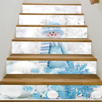 6 Stks/set Stickers Trappen Kerst 3D Simulatie Trap Sticker Waterdicht Muursticker Diy Self-Garenloos Pvc Trappen Sticker #1