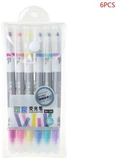 6 Stks/set Uitwisbare Markeerstift Marker Pastel Liquid Chalk Fluorescerende Potlood U4LD