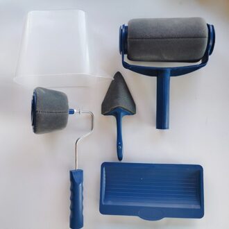 6 Stks/set Verf Roller Set Met Stokken Verf Roller Pro Transformeren In Slechts Minuten Snel Versieren Runner Tool Schilderen Borstel set Seam-5stk