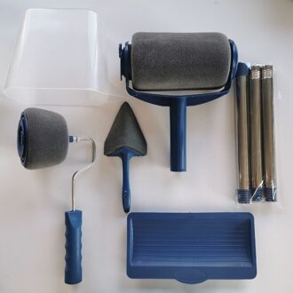 6 Stks/set Verf Roller Set Met Stokken Verf Roller Pro Transformeren In Slechts Minuten Snel Versieren Runner Tool Schilderen Borstel set Seamless-6stk