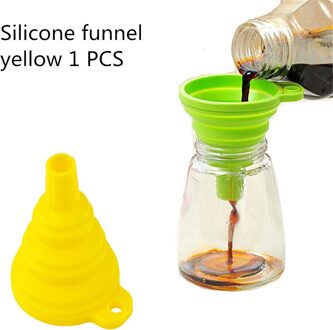 6 Stks/set Voedsel Siliconen Cover Cap Universal Siliconen Deksels Voor Kookgerei Kom Herbruikbare Stretch Deksels Keuken Accessoires geel 1 stk