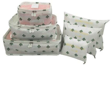 6 Stks/set Waterdichte Reizen Opbergzakken Kleding Tidy Opbergtas Verpakking Kubus Bagage Organizer Pouch Draagbare Koffer Tassen