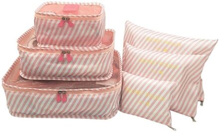 6 Stks/set Waterdichte Reizen Opbergzakken Kleding Tidy Opbergtas Verpakking Kubus Bagage Organizer Pouch Draagbare Koffer Tassen