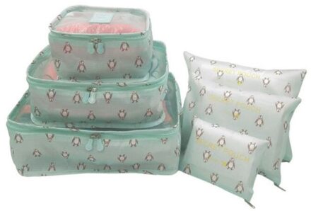 6 Stks/set Waterdichte Reizen Opbergzakken Kleding Tidy Opbergtas Verpakking Kubus Bagage Organizer Pouch Draagbare Koffer Tassen