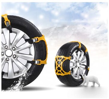 6 Stks/set Winter Anti skid Slip Sneeuw Sneeuwkettingen Wheel Tyre Klimmen Verdikte Veiligheid Rijbaan voor Universele Auto SUV Offroad