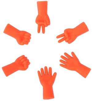 6 stks/zak Breinaalden Point Protectors Mix Vormige Naald Tip Stopper Cover Accessoires voor Breien en Naaien Accessoires oranje kleur
