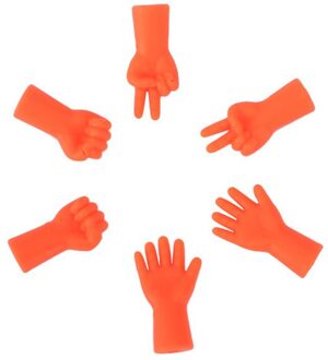 6 Stks/zak Breinaalden Point Protectors Mix Vormige Naald Tip Stopper Cover Accessoires Voor Breien En Naaien Accessoires Oranje