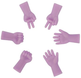 6 Stks/zak Breinaalden Point Protectors Mix Vormige Naald Tip Stopper Cover Accessoires Voor Breien En Naaien Accessoires Paars