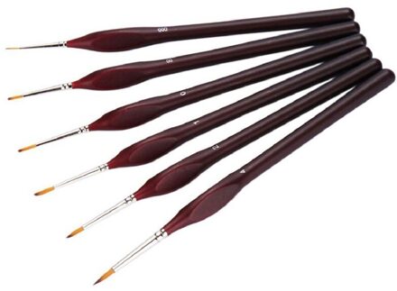 6 Stuk Fijne Penselen-Detail Verf Borstel Set-Voor Acryl, Aquarel, Olie