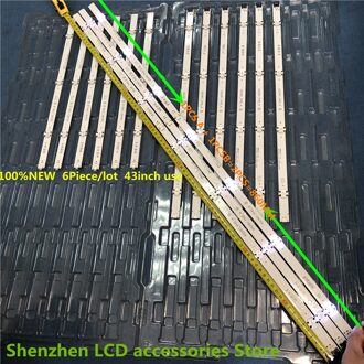 6 Stuk/partij Voor Backlight Set 43LJ515V Tv 43LH51_FHD_A Type EAV63192610 Van HC430DUN-SLVX1-A11X 100%