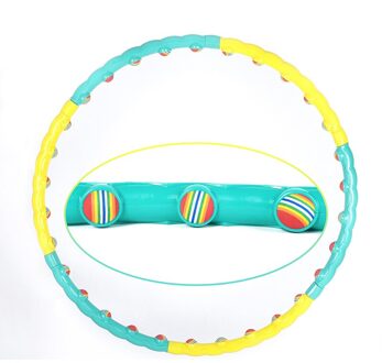 6 stukken Verwijderbare Sport Hoepel Regenboog Bal Massage Exerise Fitness Hoops Vrouwen Gym Workout Fitness Cirkel Oefening Apparatuur