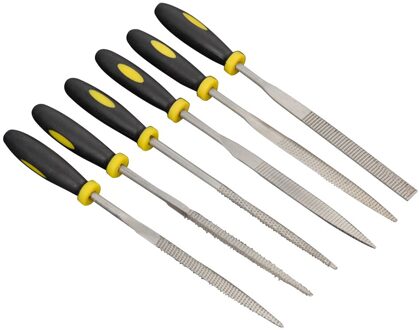 6 Stuks 140Mm Metalen Filing Rasp Naald Bestand Houtsnijwerk Tool Houtbewerking Bestand Stalen Rasp Naald Indienen Hand File carpenter Supply