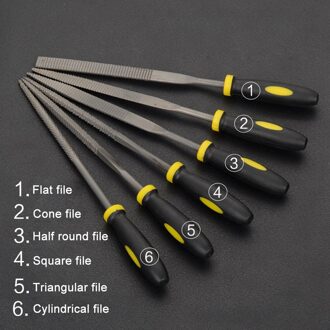 6 Stuks 140Mm Mini Metalen Filing Rasp Naald Bestand Houtsnijwerk Craft Gereedschap Hand Houtbewerking Bestanden Tool