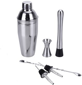 6 Stuks 750Ml Rvs Cocktail Shaker Bar Set Wijn Martini Drink Mixer Bar/Party Tool Barman