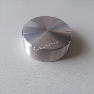 6 Stuks Aluminium Plastic Cap Knop Potentiometer Knop Glad 40*15*6Mm Potentiometer Cap Auto Knop Schakelaar cap Encoder zilver D shaft