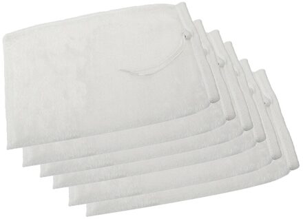 6 Stuks Aquarium Fish Tank Marine Sump Wit Filter Sok Tool Bag Wasbare Zak Aquarium Filter 20X35cm