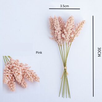 6 Stuks/Bundel Foam Lavendel Vazen Voor Home Decoratie Accessoires Goedkope Kunstplanten Huishoudelijke Producten Wedding Plakboek Roze