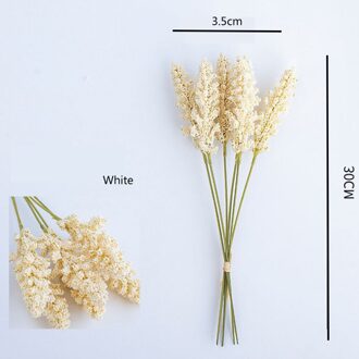 6 Stuks/Bundel Foam Lavendel Vazen Voor Home Decoratie Accessoires Goedkope Kunstplanten Huishoudelijke Producten Wedding Plakboek wit