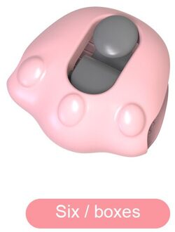 6 Stuks Cartoon Kat Klauw Non-marking Antislip Quilt Houder Gesp Type Sheet Clip Houder anti-Slip Artefact Quilt Knop roze